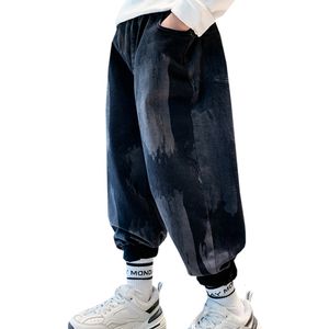Jeans jeans garçon solide couleur boy jeans enfants jeans de style décontracté pour enfants vêtements d'automne printemps pour garçon 230306