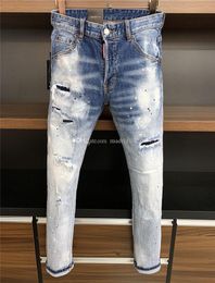 Jeans jeans ss20 nieuwe kwaliteit mannen d2 denim cool guy borduurbroek mode gaten broek Italië siz dsquare 2 dsquareds glf