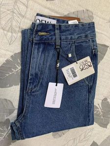 Jeans Jeans Dames High Street Broekspijpen Open vork Strakke Capri Voeg fleece toe Warm afslanken Rechte dameskleding Borduren Afdrukken