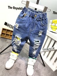 Jeans Kids Boys Mode Kleding Scheurt broek Denim Kleding Kinderen Baby Boy Cowboy Lange broek As23 230224
