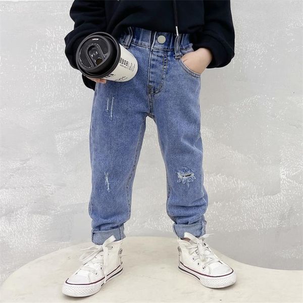 Jeans enfants garçons Jeans mode vêtements bleu pantalon Denim vêtements enfants bébé garçon Cowboy pantalons longs 230904