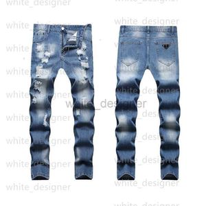 Jeans Mans Designer Jeans Jeans para Hombres Jeans Diseñador de lujo Denim Pantistado Biker desgastado Black Blue Jean Slim Fit Motorcy