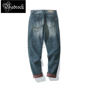 Jeans MBBCAR 13,5 oz pantalon à rayures à rayures en denim brut vintage Pantalon de cargaison Ameki Retro Ameki Pantalon 749