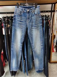 Jeans Hommes Classique Droite Direct Stretch Printemps et Automne Mode Casual Poches Streetwear Haute Qualité Longs Hommes Denim Pantalon CX220401