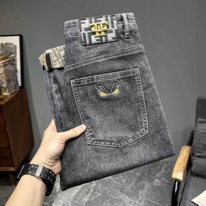 Jeans Heren Designer Lente Zomer Dun 2023 Nieuwe Luxe Voor Mannen Jeugd Trend Koreaanse Slim-Fit Broek Veelzijdige Slim Fit Broek 2E7t 474 2
