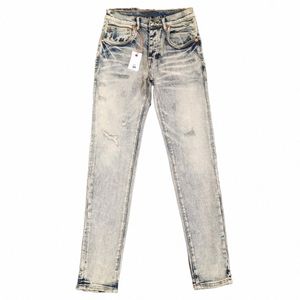 Jeans hommes haut de gamme mer rétro décontracté polyvalent jean hommes Fi marque pantalon 54TJ #