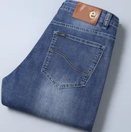 Jeans Men's Summer Thin Stretch Slim Past rechte broek los zacht