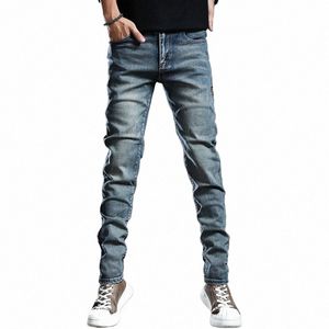 Jeans Mannen Skinny Stretch Heren Vleugel Jeans Fi Slim Fit Jeans Casual Broek Broek Jean Mannelijke Blauw TP3607 j2Vz #