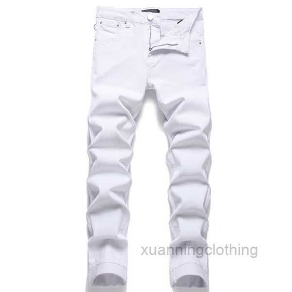 Jeans diseñador para hombres Jeans para pantalones hombre blanco Black Rock Revival Biker Biker Pants Pant Bordado de bordado rotado Pantalones V340