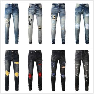 Jeans Hommes Designer Jeans Haute Qualité Mode Hommes Jeans Cool Style Luxe Designer Pantalon En Détresse Ripped Biker Noir Bleu Jean Slim Fit Moto 2023 178