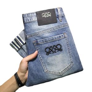 jeans heren designer jeans hoge kwaliteit mode heren jeans coole stijl luxe designer denim broek verontruste gescheurde biker blauwe jean slim fit motorfiets