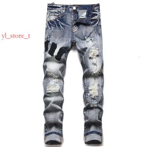 Jeans concepteur masculin pour hommes jeans Amrir jeans pour hommes designer jeans jeans jeans pantalon crayon long zipper fly pantalon bleu noir pantalon européen 7255