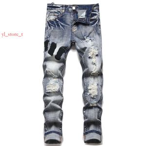 Jeans concepteur masculin pour hommes jeans Amrir jeans pour hommes designer jeans jeans jeans pantalon crayon long zipper fly pantalon bleu noir pantalon européen 9211