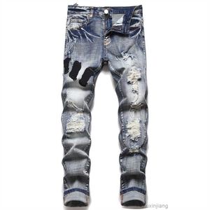 Jeans créateurs masculins jeans jeans amris jeans pour hommes designer jeans jeans jeans pantalon crayon long hlipper fly pantalon bleu noir pantalon jean de style européen et américain