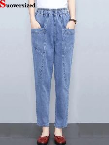 Jeans Mom Enkellange Harem Jeans Koreaanse Nieuwe Grote Zak Rechte Vaqueros Baggy Hoge Taille Denim Broek Dames Casual Kot Pantalones