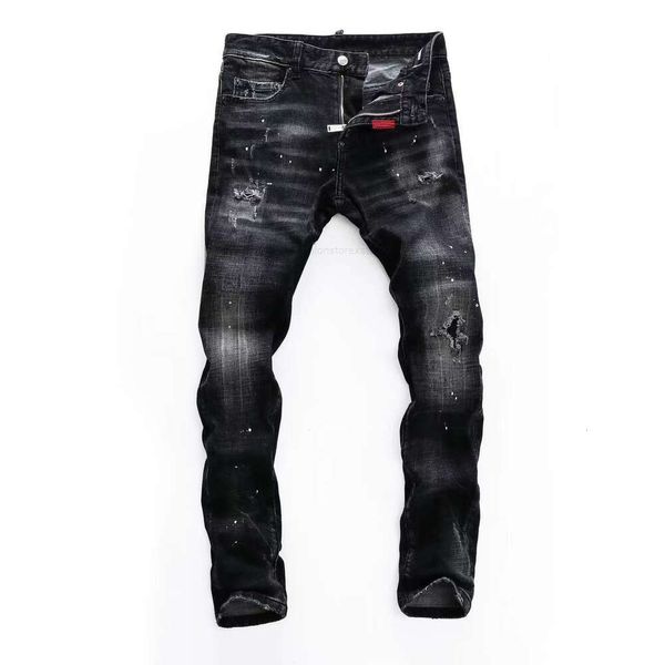 Jeans Nieuwe Mannen vele stijlen dsq Gat Lichtblauw Donkergrijs Italië Merk Man Lange Broek Broeken Streetwear Biker Jean Vrouwen D2 kwaliteit