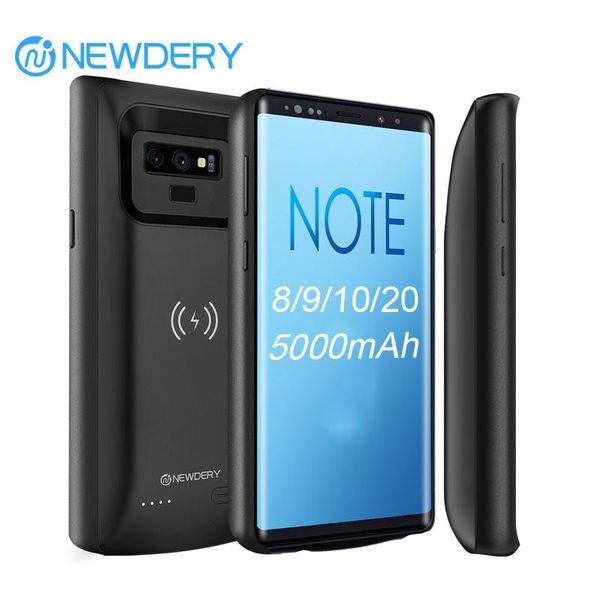 Jeans Newdery Note8 Case d'alimentation sans fil pour Samsung Galaxy Note 9 Remarque 20ultra S8 S9 S10 Chargeur de batterie Chargeur Téléphone Powerbank