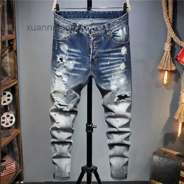 Jeans Pantalon Noir Skinny Autocollants Délavage Léger Ripped Rock Revival True Religions Men 388K