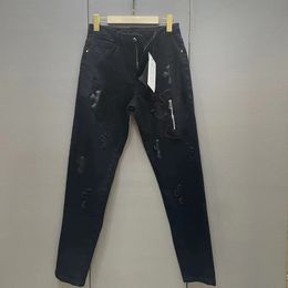 jeans pantalons jeans de créateur Jeans pour hommes coupe ajustée nouvelle marque à la mode pantalon droit polyvalent broderie quilting marque déchirée pantalon vintage mode Jeans est bon