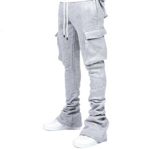 Jeans pantalons hommes grande taille Cargo Design personnalisé Flare Sweat Street Wear hommes Pile empilé 202