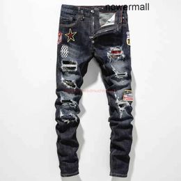Jeans pp plein mode Philipps versleten pp jeugdontwerper nieuwe herenkleding gescheurde amires gewassen jeans trend denim high street pants amies trend verontrust