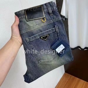 Jeans PPDA Jeans de créateur pour hommes jeans de mode maigre homme pantalon bleu décontracté Denim lâche droit