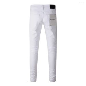 Jeans Purple Brand Jeans pour hommes Slim Fit Skinny Solid White Denim Pantalon Streetwear Pantalon 704 2