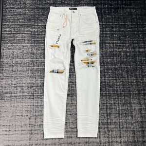 Jeans Violet Designer Je Ksubi Je Slim Fit Pantalon Marque Jnco Je Hole Nouveau Style Baggy Je Broderie Auto Culture Petits Pieds Mode Denim 880