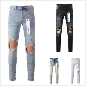 Jeans paarse jeans denim broek heren jeans ontwerper Jean Men Black Pants Hoogte Kwaliteit Straight Design Retro Streetwear Casual Swea