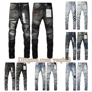 Jeans Jeans violet Designer pour hommes pantalons skinny droits Baggy Denim européen Jean Hombre pantalon pantalon Biker broderie déchiré tendance 29-40