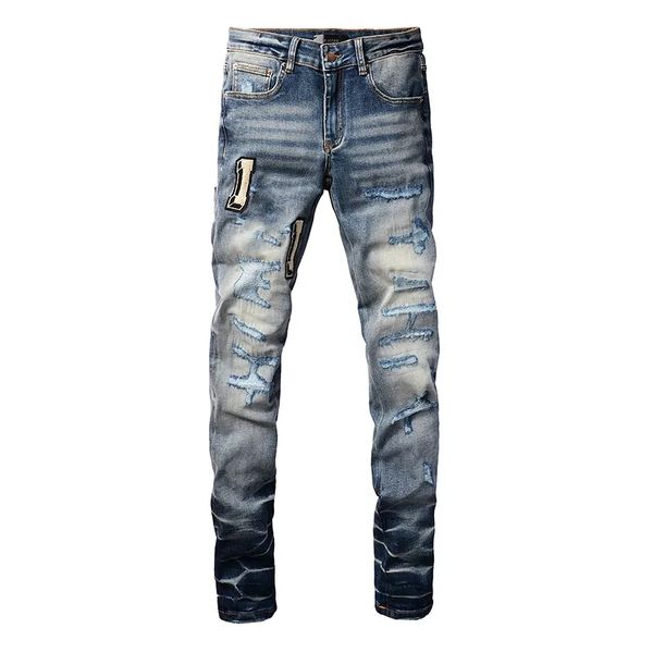 Jeans Purple Mens Designer Biker Slim Fit Moto Denim Rinçage Faire Vieux Hip Hop Femmes Street Fashion Mans Designer Hommes Pantalons Jeans de qualité haut de gamme 562