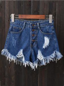 Jeans retro y2k hoge taille burr kwastje manchetten zomer spijkerbroek shorts vrouwen casual gescheurde gat fringe korte Koreaanse broek