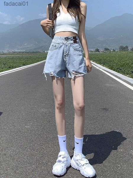 Jeans shorts femmes s5xl fashion loisir simple denim high