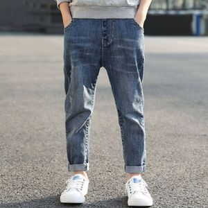 Jeans printemps et automne pantalons en denim pour enfants mode hip-hop garçons jeans dessin animé trous jean pour garçon denim pantalon long 230306