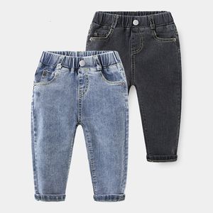 Jeans printemps automne 2 3 4 5 6 8 10 ans vêtements pour enfants solide casual pantalon élastique pantalons longs Denim jean pour garçon 230223