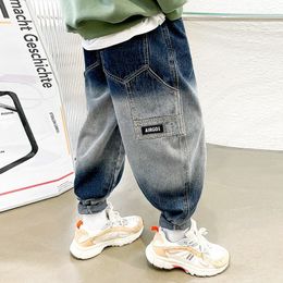 Jeans Printemps/Automne Enfants Jeans Enfants Pantalons Garçons Jeans Casual Alphabet Pantalons pour Enfants Convient pour 4 6 8 10 14 16 Ans 230904