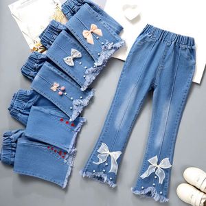 Jeans Spring herfst Kinderbroek Girls Cowboybroek Babymeisjes jeans Casual Girls Jeans Kinder kleding kinderen Bell-Bottoms Jeans 231216