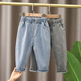 Jeans Printemps automne enfants Vêtements pour garçons bébé Bande élastique Pantalon en denim extensible pour enfants en bas âge Vêtements pour garçons Pantalons d'extérieur 230909