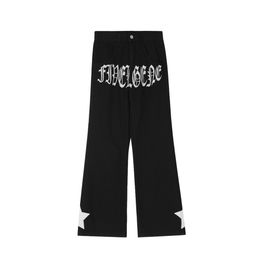 Jeans Star Borduurwerk Hip Hop Men Straight Leg Baggy hoogwaardige denim broek Herenbroek voor mannelijk