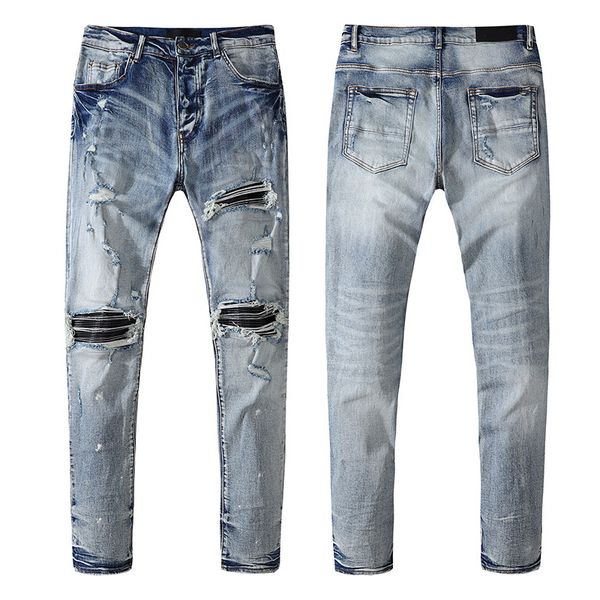 Jeans Jeans à jambe droite pour hommes Jeans de créateur Jeans pour hommes Jeans de créateur Hip Hop Jeans de mode pour hommes Jeans de qualité supérieure Jeans violets Motorcycle Cool Denim Pant 592