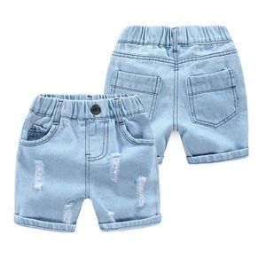 Jeans Zomer Baby Jongens Denim Shorts Mode Gat Kinderen Zuid-korea Stijl Jongen Casual Cowboy Kind Peuter Strand Broek 230731