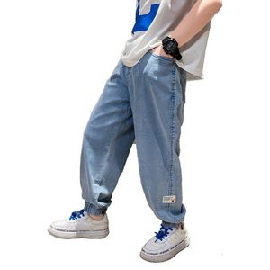 Jeans Summer Boys 'Arrivée en Corée Mince Pleine Longueur Loisirs Pantalon Anti-Moustique Haute Qualité Enfants École Solide Pantalon 230406