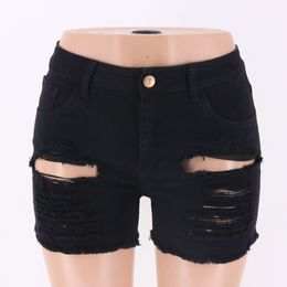 Jeans pantalones cortos de verano nueva Europa América agujero borlas ultra-corto sexy pantalones cortos de mezclilla D6072H4