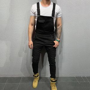 Jeans Broek Overalls 6 Kleuren Modieuze Mannen Bretels Denim Merk Hip Hop Mode Jumpsuit Heren