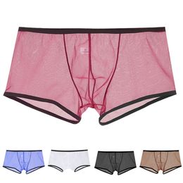 Jeans Underwears Briefs, Undies Men Underwear Men's Exotic Mesh See Through Boxer Briefs Shorts Low Rise Underwear