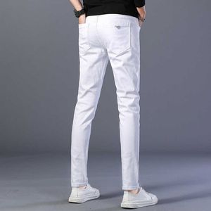 Jeans White Version coréenne pour hommes Slim Fit International High-end Brand Men's Light Luxury Casual Pants