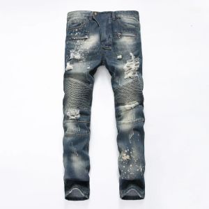 Jeans en gros de la mode 2017 Men de coton haut de gamme Jeans pantalon de haute qualité pantalon européen et de style décontracté pour les jeans masculins