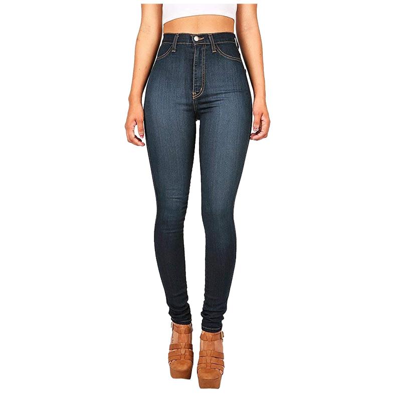 Jeans kvinna 2021 Sexig högvåglig bredbenad mode Casual Byxor Kvinnor Jean Classic Denim Skinny Trousers Vaqueros Mujer
