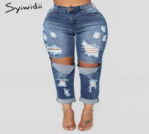 Jeans Woman Mom Jeans Jeans Sexy Pants para Women Clubwear de longitud completa Hollow Out Behached Risped For Women 20201921817