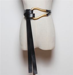 Jeans dames riem modeontwerp vrouwen gesp gewonden riemen lederen band hoogwaardige cummerbund tailleband voor meidjurk SW232 y191130